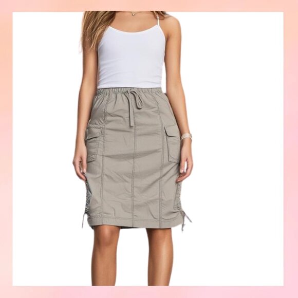 Utility Style Drawstring Cargo Skirt- Large - Picture 1 of 6